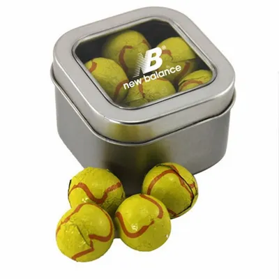 Window Tin with Chocolate Tennis Balls - SBF2500 - Custom T-Shirt Today