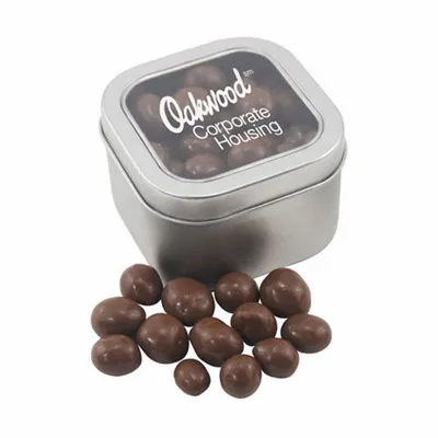 Window Tin with Chocolate Peanuts - Custom T-Shirt Today