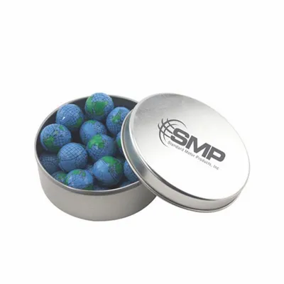 Round Tin with Chocolate Globes - SBF3000 - Custom T-Shirt Today