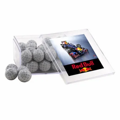 Acrylic Box with Chocolate Golf Balls - Large - Custom T-Shirt Today
