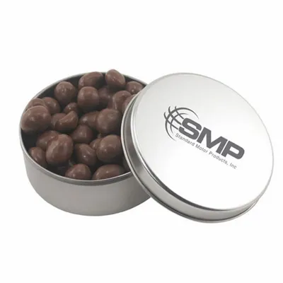 Round Tin with Chocolate Peanuts - SBF3000 - Custom T-Shirt Today