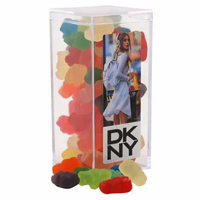 Clever Candy Large Rectangle Acrylic Candy Box with Gummy Bears - Custom T-Shirt Today