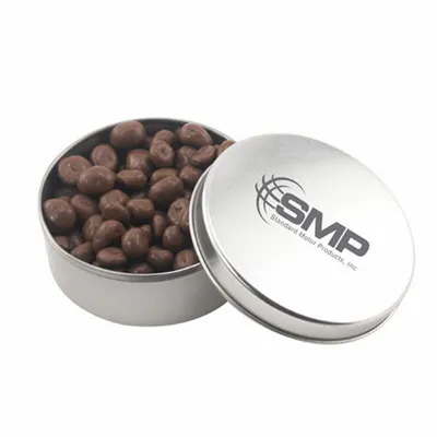 Round Tin with Chocolate Raisins - SBF3000 - Custom T-Shirt Today
