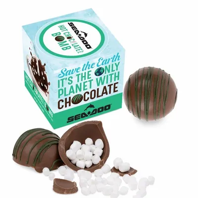Hot Chocolate Bomb with Green Drizzle - Custom T-Shirt Today