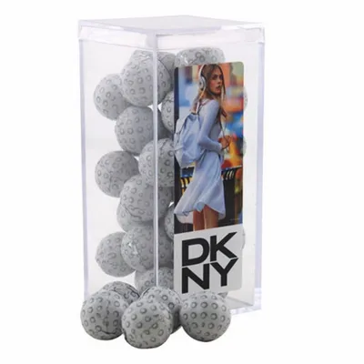 Acrylic Box with Chocolate Golf Balls - Medium - Custom T-Shirt Today