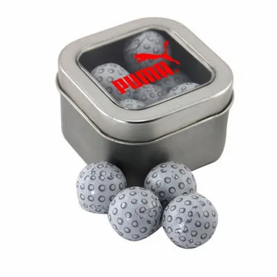 Window Tin with Chocolate Golf Balls - SBF2500 - Custom T-Shirt Today