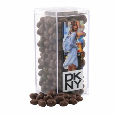 Acrylic Box with Chocolate Covered Raisins - Custom T-Shirt Today