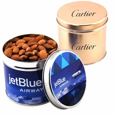 Round Tin with Almonds 3" - Custom T-Shirt Today