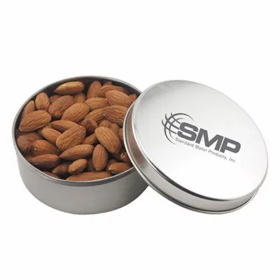Round Tin with Almonds 3" Top - Custom T-Shirt Today