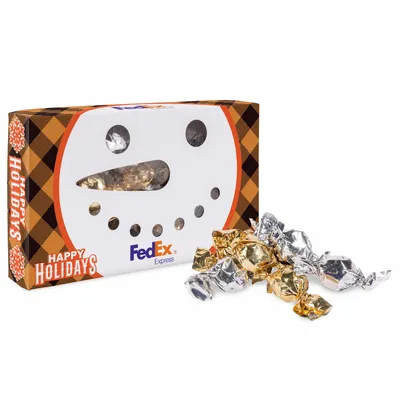 Snowman Die Cut Box with Twist Wrapped Truffles - Custom T-Shirt Today