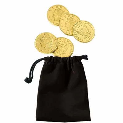 Velour Pouches with Chocolate Coins - Custom T-Shirt Today