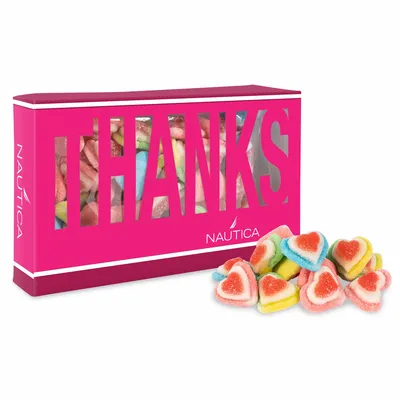 Thanks Die Cut Box with Triple Layer Hearts - Custom T-Shirt Today