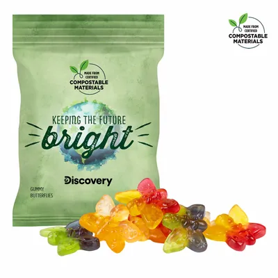 2oz. ECO-Digibag, Compostable & Full Color, Gummy Butterflies - Custom T-Shirt Today
