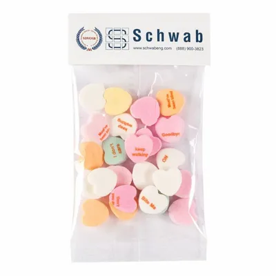 Small Header Bags - Imprinted Conversation Hearts - Custom T-Shirt Today