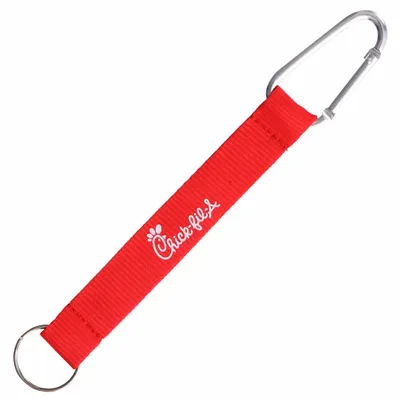 Screen Imprinted Polyester Carabiner Keychain Lanyard