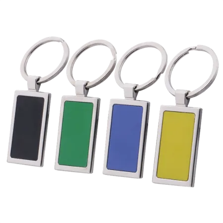 Colored Rectangle Metal Keychain Colored Rectangle Metal Keychain - Custom T-Shirt Today