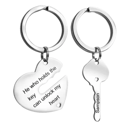 Metal Keychain for Couples Metal Keychain for Couples - Custom T-Shirt Today