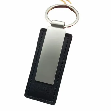 Rectangle Leather & Metal Keychain Rectangle Leather & Metal Keychain - Custom T-Shirt Today
