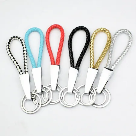 Braided Leather & Metal Keychain Braided Leather & Metal Keychain - Custom T-Shirt Today