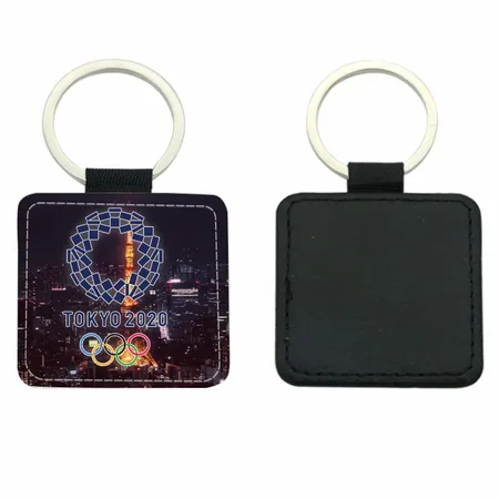 Square Leather Keychain - Custom T-Shirt Today