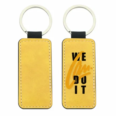 Full-Color Rectangle Leather Keychain - Custom T-Shirt Today