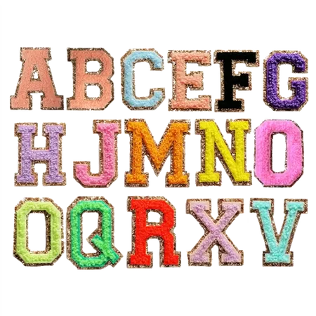 Chenille Letters with Metallic Backing - Custom T-Shirt Today