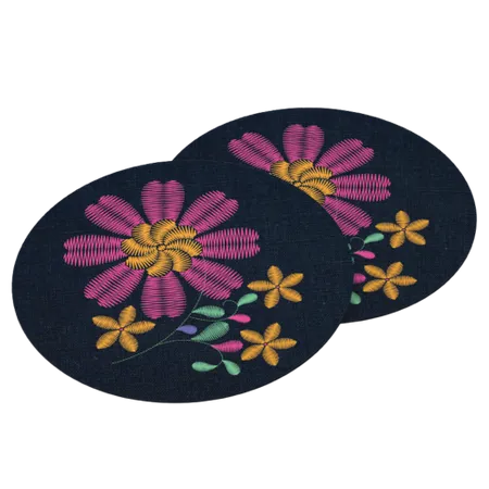 Cotton & Linen Embroidered Coasters - Custom T-Shirt Today