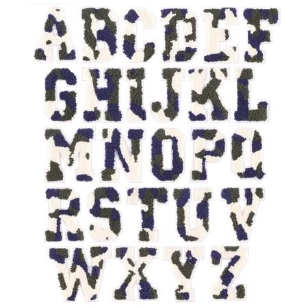 Chenille Camo Letters Patches - Custom T-Shirt Today