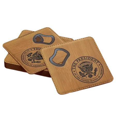 Leather Bottle Opener Coaster - Custom T-Shirt Today