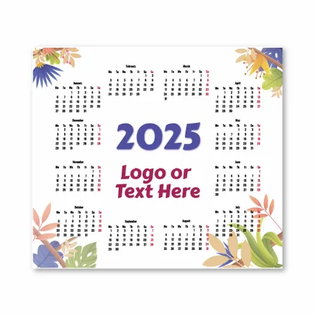 Floral Mouse Pad with Calendar - Custom T-Shirt Today