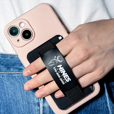 Leather Phone Wallet with Hand Grip - Custom T-Shirt Today