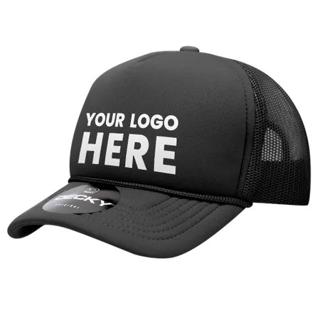 Decky 7010 - Youth 5 Panel Mid Profile Structured Foam Trucker, Kids Foam Trucker Hat, Mesh Back - Custom T-Shirt Today