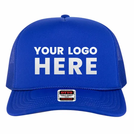 OTTO Cap 3932-1 5 Panel High Crown Polyester Foam Front Mesh Back Trucker Hat - Custom T-Shirt Today
