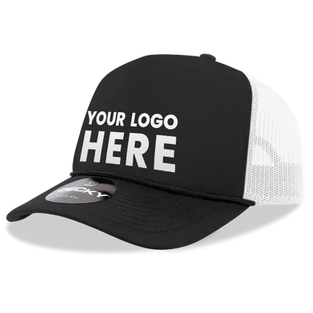 Decky 212 5 Panel High Profile Foam Trucker Hat, 3-Tone Colors - Custom T-Shirt Today