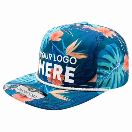 Pitbull Cambridge PB309 5 Panel Unstructured Floral Rope Hat - Custom T-Shirt Today