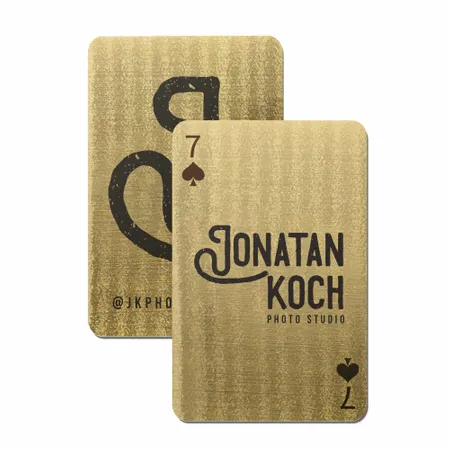 Brushed Gold Finish Playing Cards - Custom T-Shirt Today