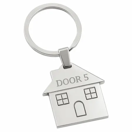 Happy Home Metal Keychain - Custom T-Shirt Today