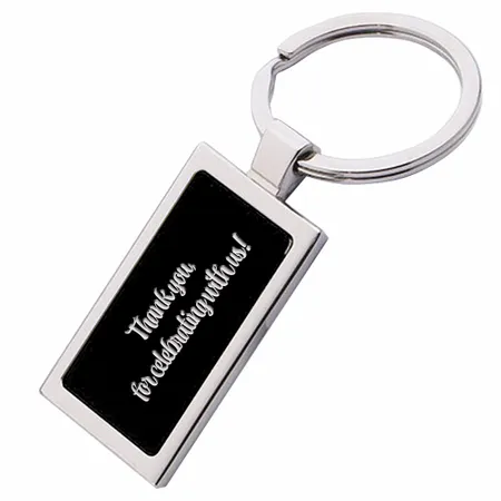 Colored Rectangle Metal Keychain - Custom T-Shirt Today