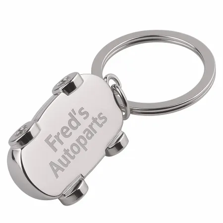 Intricate Car-shaped Metal Keychain - Custom T-Shirt Today