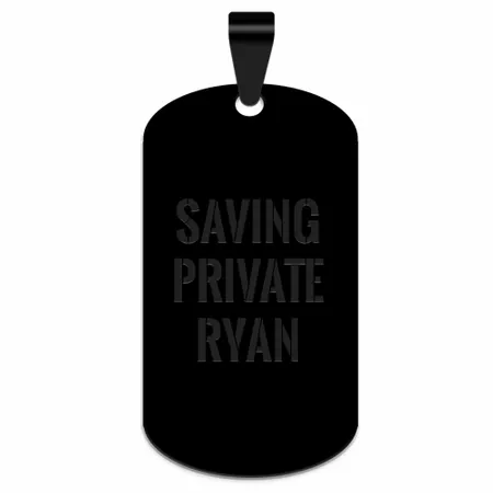 Sleek Military Dog Tag Metal Keychain - Custom T-Shirt Today