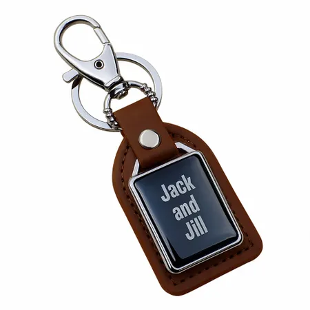Premium Leather & Metal Keychain - Custom T-Shirt Today