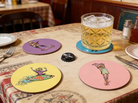 Fiberboard Coasters - Custom T-Shirt Today