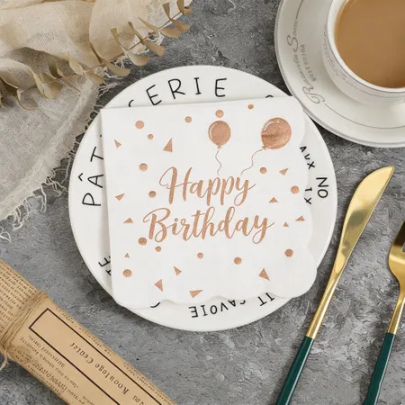 Scallop Foil Stamped Napkins - Custom T-Shirt Today