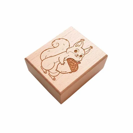 Square Wood Rubber Stamps - Custom T-Shirt Today