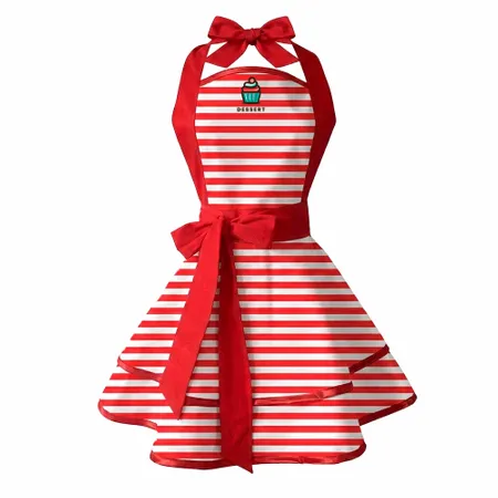 Classic Stripe Double Layer Cotton Aprons - Custom T-Shirt Today