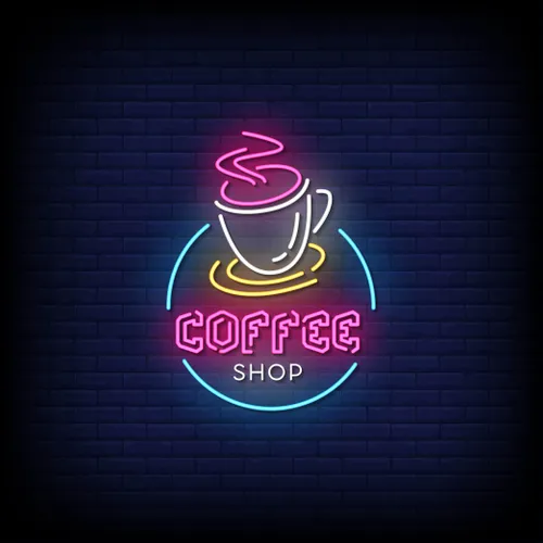 Coffee Shop Neon Sign - Custom T-Shirt Today