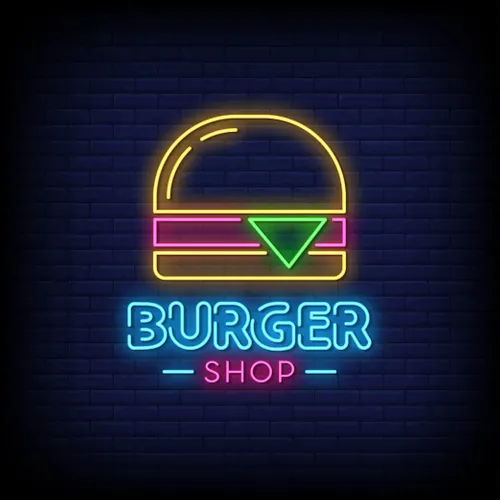 Burger Shop Neon Sign - Custom T-Shirt Today