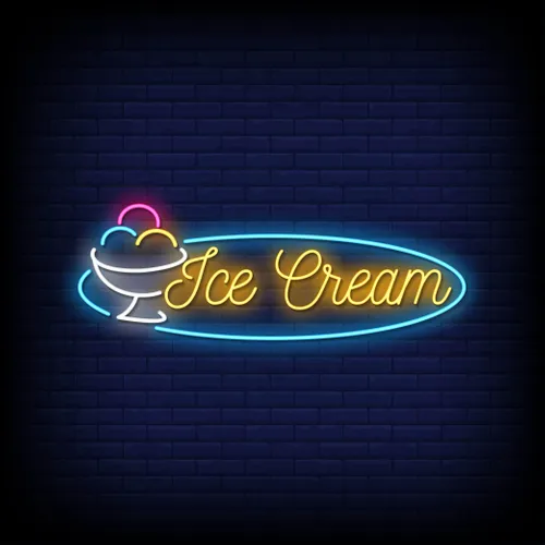 Ice Cream Shop Neon Sign - Custom T-Shirt Today