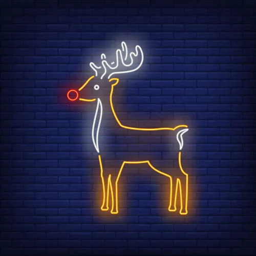 Cute Reindeer Neon Sign - Custom T-Shirt Today