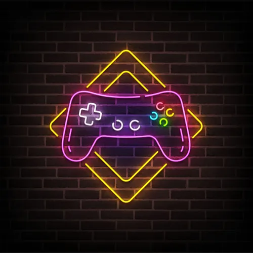 Gamer Joystick Neon Sign - Custom T-Shirt Today